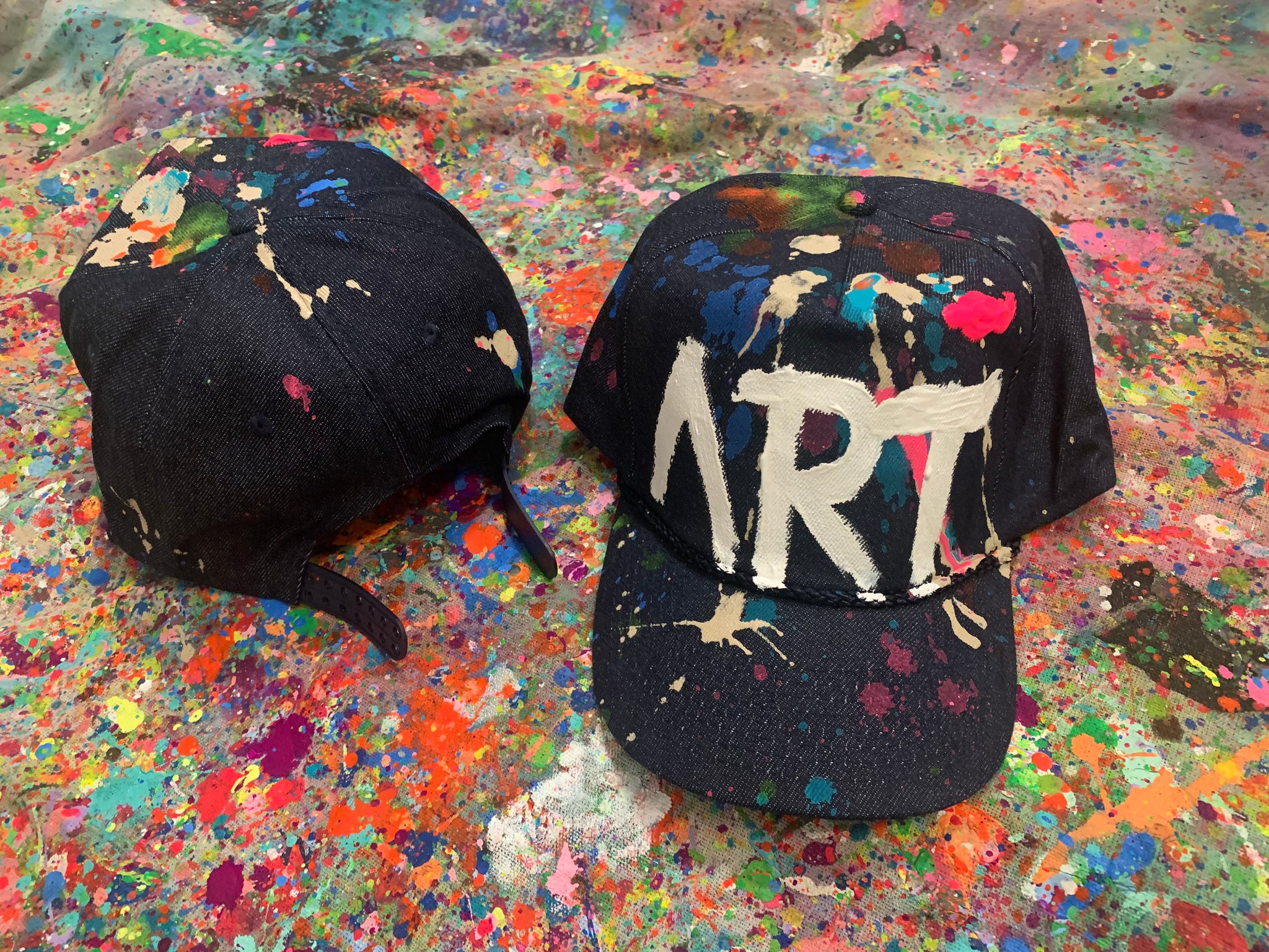Dark Denim Trucker Art Hat