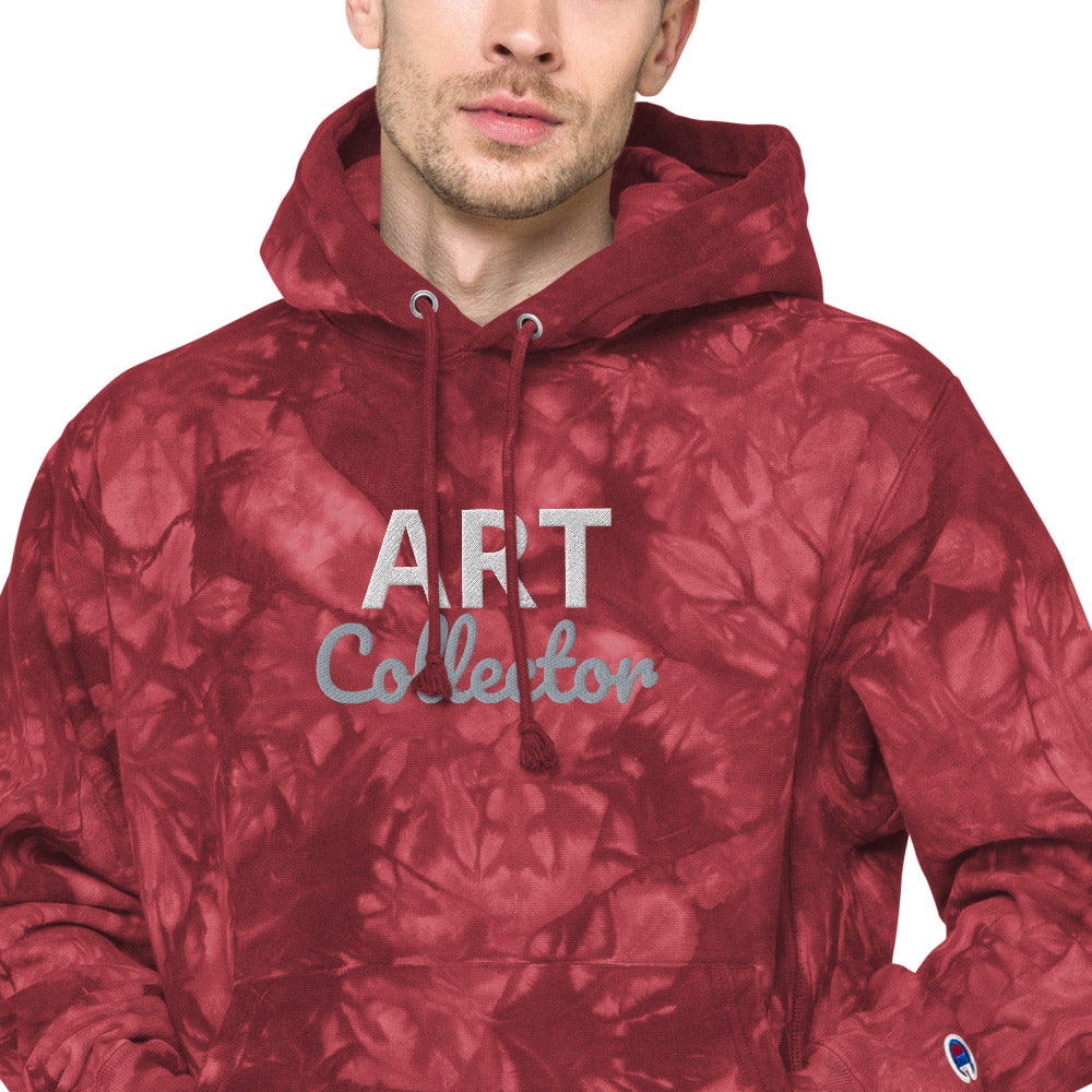 Embroidered Art Collector Unisex Champion tie-dye hoodie