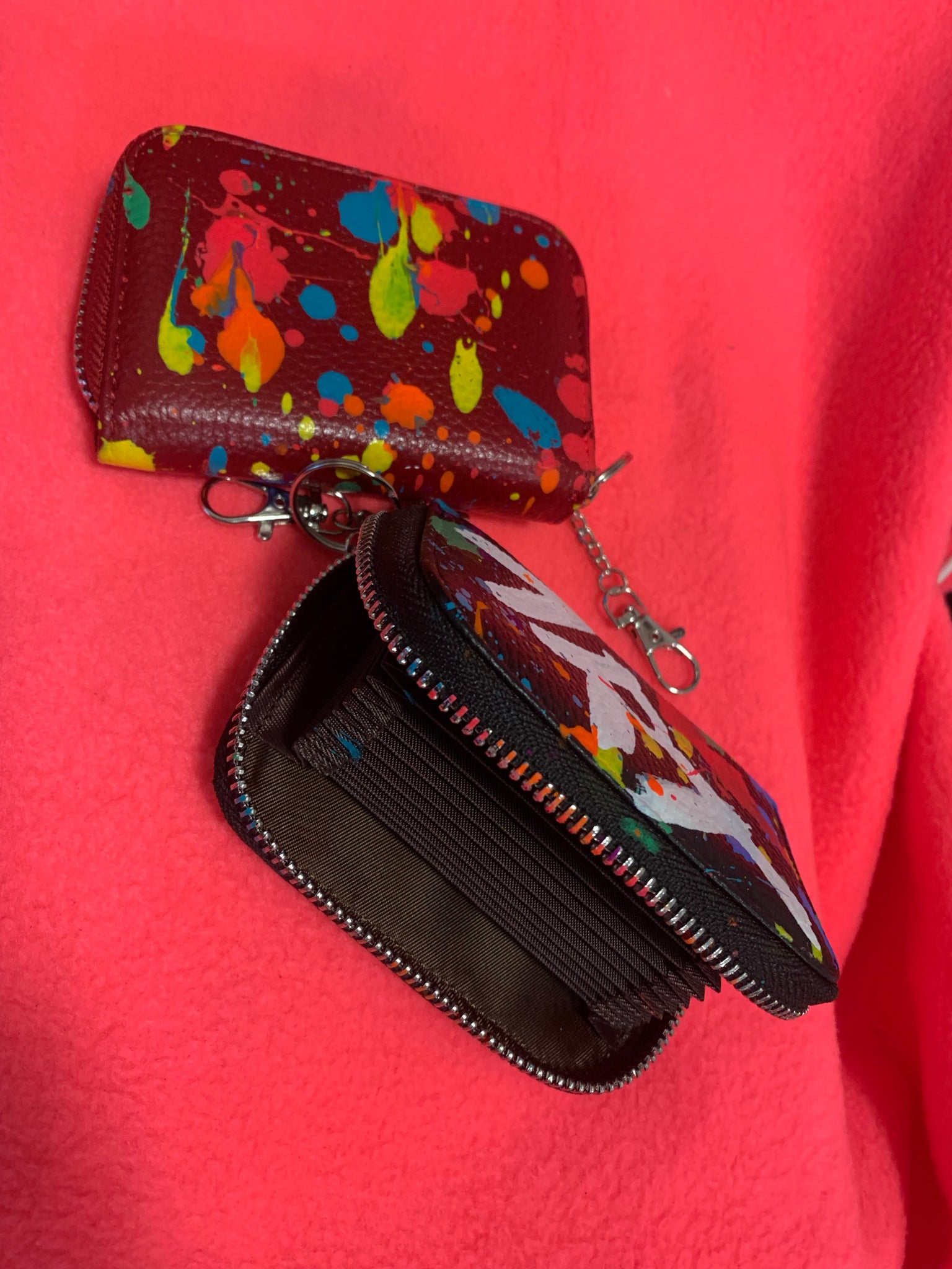 Handpainted Genuine Leather Card Holder