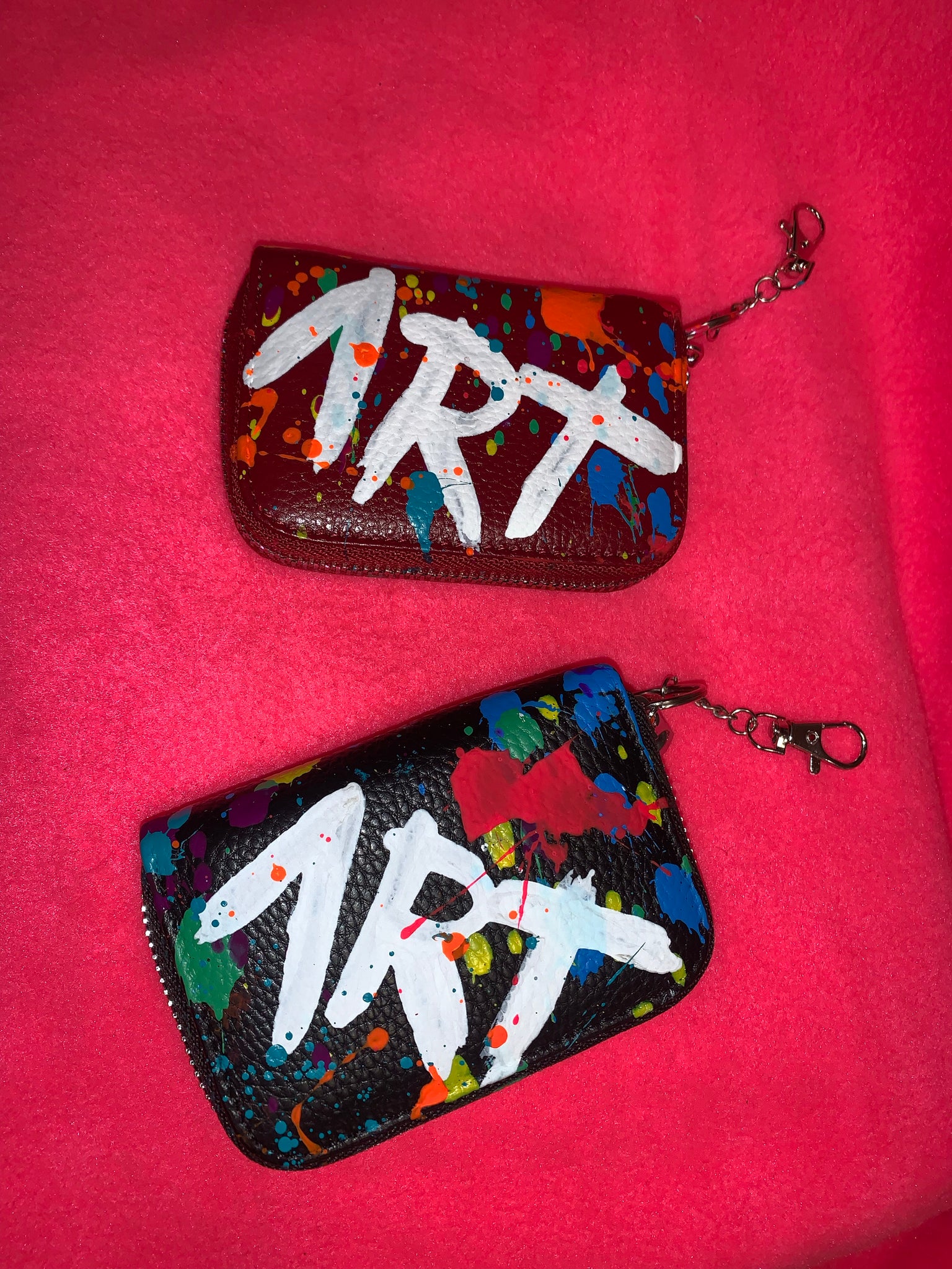 Handpainted Genuine Leather Card Holder