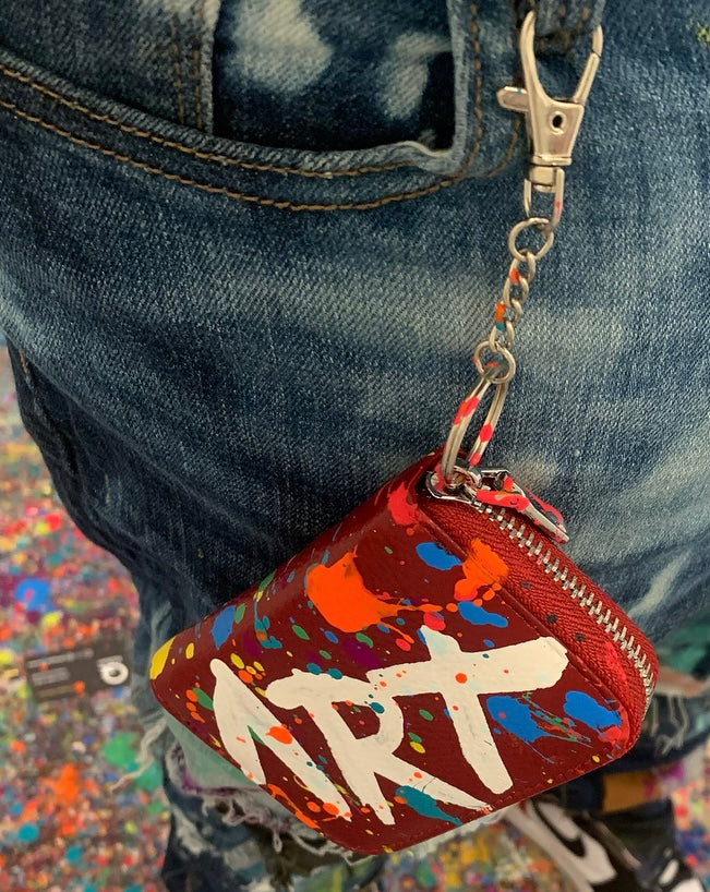 Handpainted Genuine Leather Card Holder