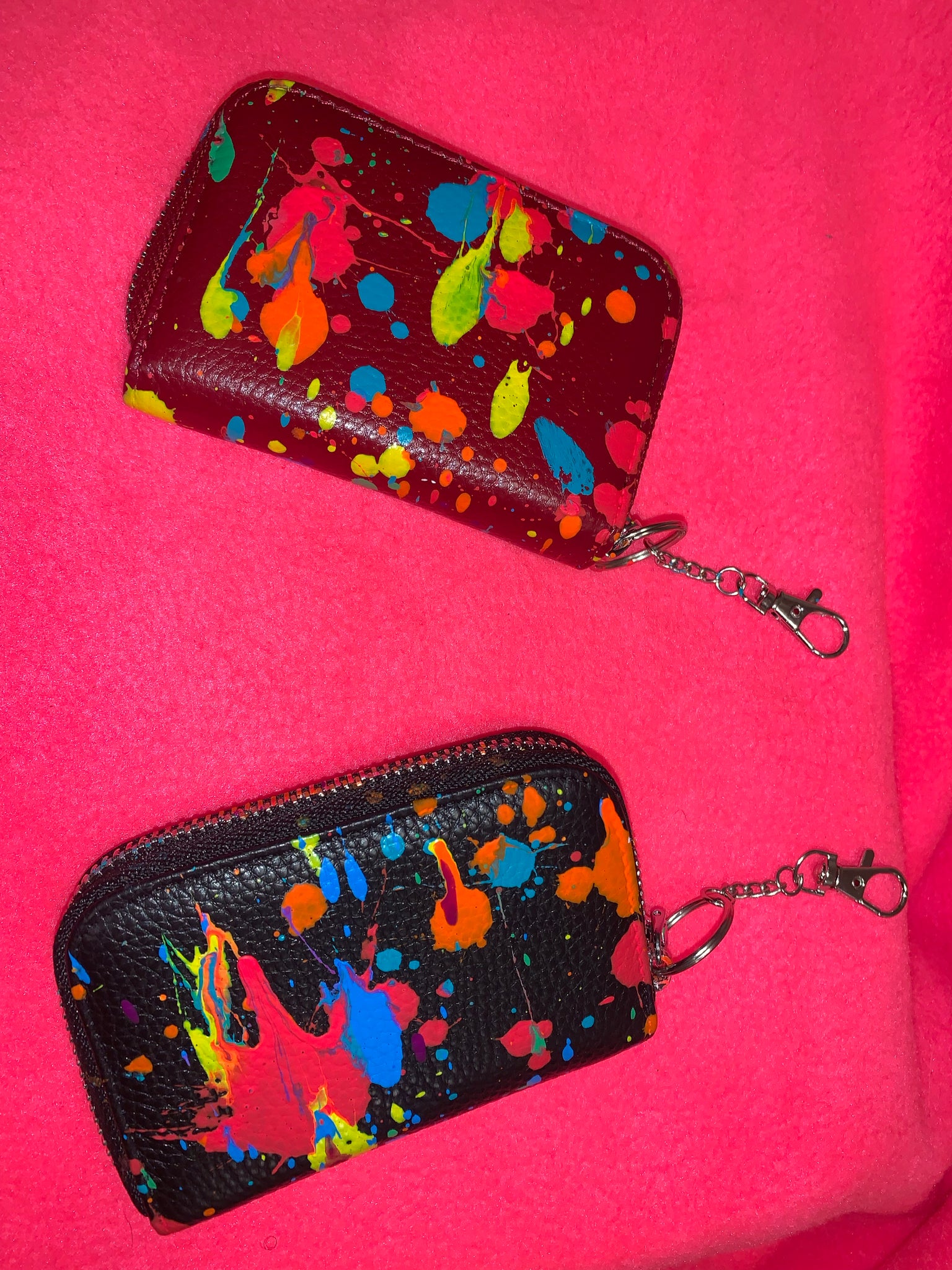 Handpainted Genuine Leather Card Holder