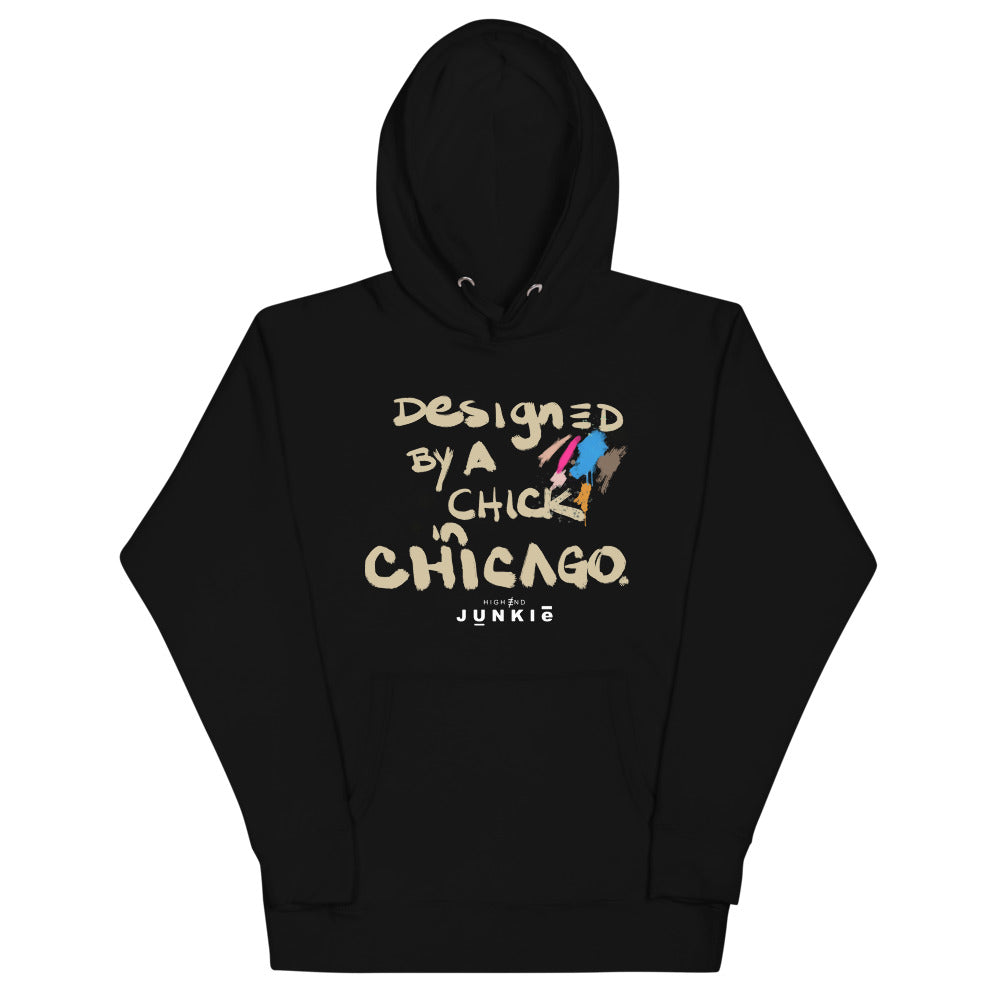 Designed by a Chick Unisex Hoodie