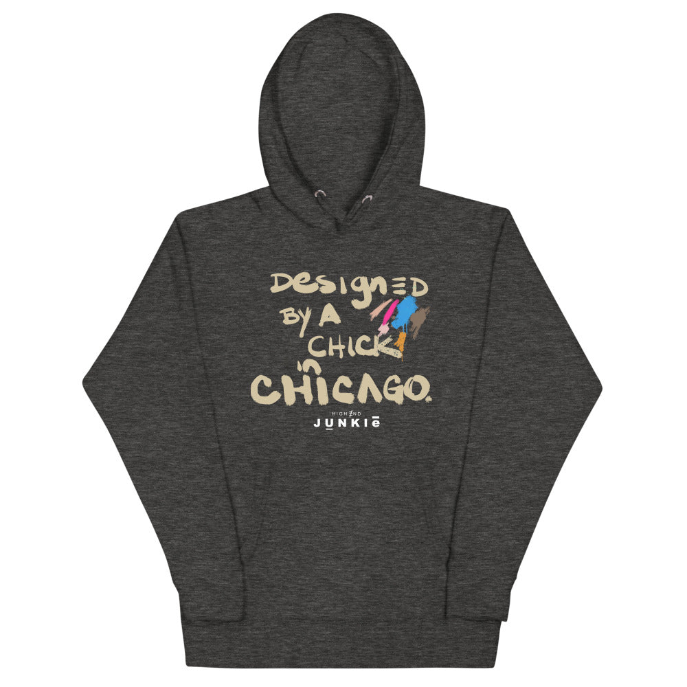 Designed by a Chick Unisex Hoodie